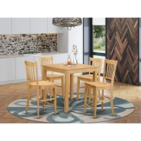 5 Pc Pub Table Set - High Top Table And 4 Counter Height Stool.
