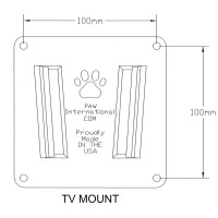 Paw International Rv Tv Bracket Black 2 Piece Set, 1 Polymer Tv Bracket, 1 Black Polymer Wall Mount