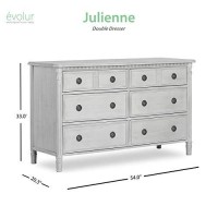 Evolur Julienne 6 Double Dresser, Antique Grey Mist , 54X2030X33 Inch (Pack Of 1)