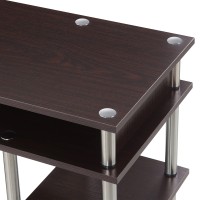 Convenience Concepts Designs2Go No Tools Student Shelves Desk, 47.25 L X 15.75 W X 30 H, Espresso