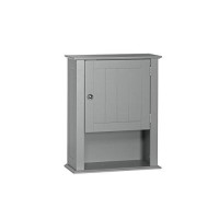Riverridge Ashland Collection-Single Door Wall Gray Cabinet