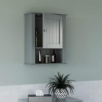 Riverridge Ashland Collection-Single Door Wall Gray Cabinet