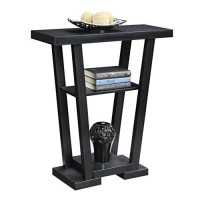 Convenience Concepts Newport V Console, 11.5 In X 31.5 In X 34 In, Black