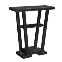 Convenience Concepts Newport V Console, 11.5 In X 31.5 In X 34 In, Black