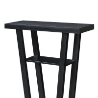 Convenience Concepts Newport V Console, 11.5 In X 31.5 In X 34 In, Black