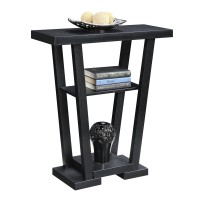 Convenience Concepts Newport V Console, 11.5 In X 31.5 In X 34 In, Black