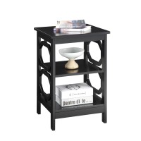 Convenience Concepts Omega End Table With Shelves, Black