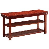 Convenience Concepts Oxford Utility Mudroom Bench Cherry