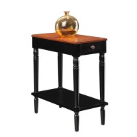 Convenience Concepts French Country No Tools Chairside Table, Black