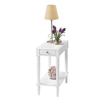 Convenience Concepts French Country No Tools Chairside Table, White
