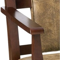 Acme Butsea Fabric Upholstered Rocking Chair In Brown And Espresso