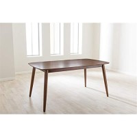 Baxton Studio Flora Mid-Century Modern Dining Table Oak Medium Brownmid-Century