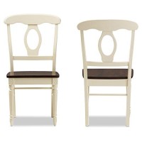 Baxton Studio Napoleon 5 Piece Dining Set In Brown And Cream