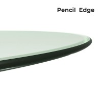 26 Inch Round Glass Table Top 3/8 Thick Pencil Polish Edge Tempered By Fab Glass And Mirror