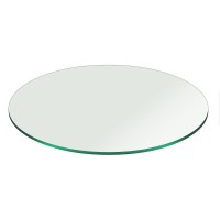 39 Inch Round Glass Table Top 3/8 Thick Pencil Polish Edge Tempered By Fab Glass And Mirror