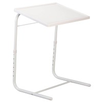 Fox Valley Traders White Adjustable Tray Table Easycomforts, One Size Fits