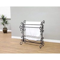 Frenchi Home Furnishing Blanket Rack, 355H, Black