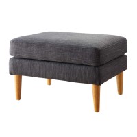 Convenience Concepts Designs4Comfort Marlow Mid Century Ottoman, Gray Fabric