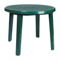 Compamia Ronda 35.5 Round Resin Patio Dining Table In Green, Commercial Grade