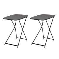 Cosco Multi-Purpose, Adjustable Height Personal Folding Activity Table, 2 Pack, Black