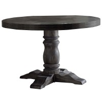 Progressive Furniture Muse Round Dining Table, 48 W X 48 D X 30 H, Weathered Pepper