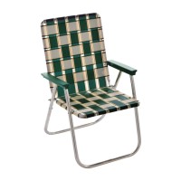 Lawn Chair Usa - Outdoor Chairs For Camping, Sports And Beach. Chairs Made With Lightweight Aluminum Frames And Uv-Resistant Webbing. (Classic, Charleston With Green Arms)