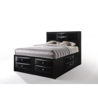 Acme Ireland Full Bed With Storage In Black