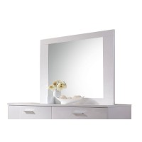 Acme Lorimar Rectangular Wooden Mirror In White