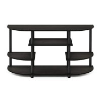 Furinno Jaya Simple Design Corner Tv Stand, Espressoblack