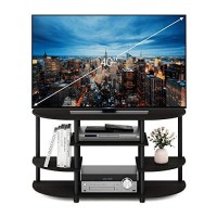 Furinno Jaya Simple Design Corner Tv Stand, Espressoblack