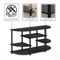 Furinno Jaya Simple Design Corner Tv Stand, Espressoblack