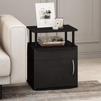 Furinno Jaya End Table, One, Black Wood