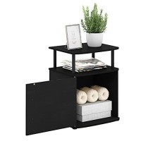 Furinno Jaya End Table, One, Black Wood