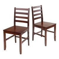 Winsome Wood Taylor 3-Pc Set Drop Leaf Table W/Ladder Back Chair