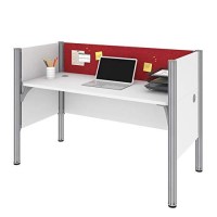 Bestar Simple Workstation With Red Tack Board - Pro-Biz