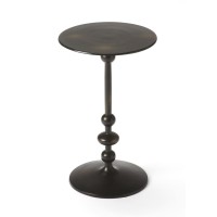 Butler Zora Black Iron Pedestal End Table