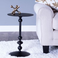 Butler Zora Black Iron Pedestal End Table