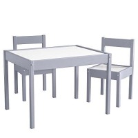 Baby Relax Hunter 3 Piece Kiddy Table And Chair Set, Gray