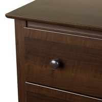 Prepac Sonoma Traditional Tall Nightstand Side Table With 3 Drawers, Functional Tall 3-Drawer Bedside Table 16 D X 23 W X 29 H, Espresso, Edc-2403