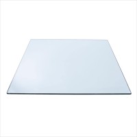 17 Square Clear Tempered Glass Table Top 38 Thick - Flat Polish Edge