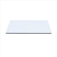 18 X 42 Rectangle Clear Tempered Glass Table Top 38 Thick - Flat Polish Edge