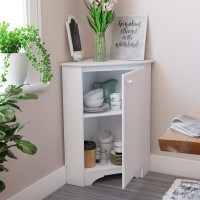 Prepac Elite Functional Corner Storage Cabinet With Adjustable Shelf, Simplistic Freestanding Shop Cabinet 1875 D X 2925 W X 36 H, White, Wscc-0603-1