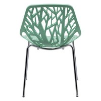 Leisuremod Forest Modern Dining Side Chair With Chrome Legs (Mint)