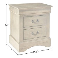 Acme Louis Philippe Iii Nightstand In Antique Gray