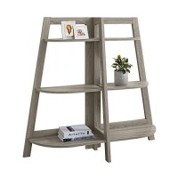 Monarch Specialties Dark Accent Etagere Bookcase, 48, Taupe