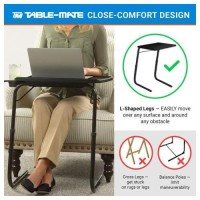 Table-Mate Xl Tv Tray - Portable, Foldable Table Trays For Eating, Desk Space And Couch - Silver