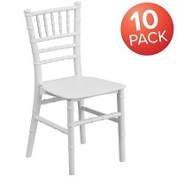 Flash Furniture 10 Pack Kids White Resin Chiavari Chair