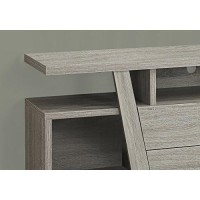 Monarch Specialties Dark Taupe With 2 Storage Drawers Tv Stand, 60