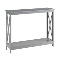 Convenience Concepts Oxford Console Table With Shelf, Gray