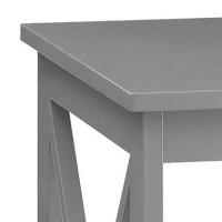 Convenience Concepts Oxford End Table With Shelves, Gray